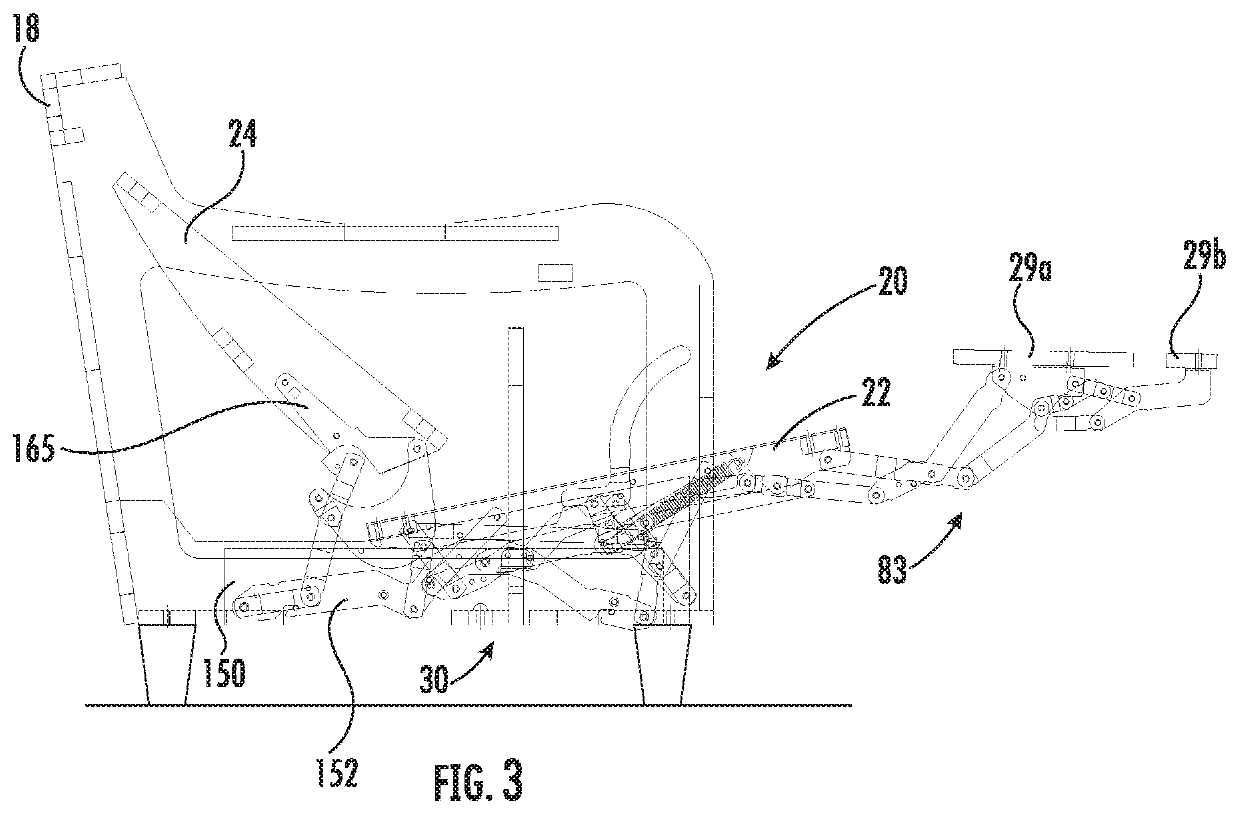 Reclining seating unit with wall-proximity capability