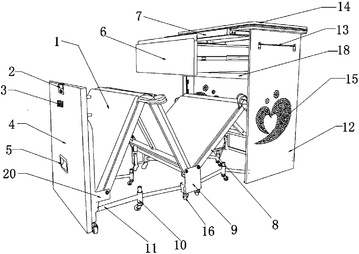 Sharing foldable accompanying bed with Bluetooth locking device and sharing method thereof