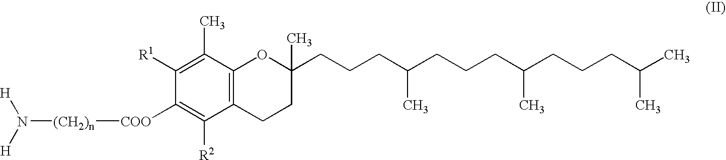 Skin preparation comprising a tocopherol derivative for external application