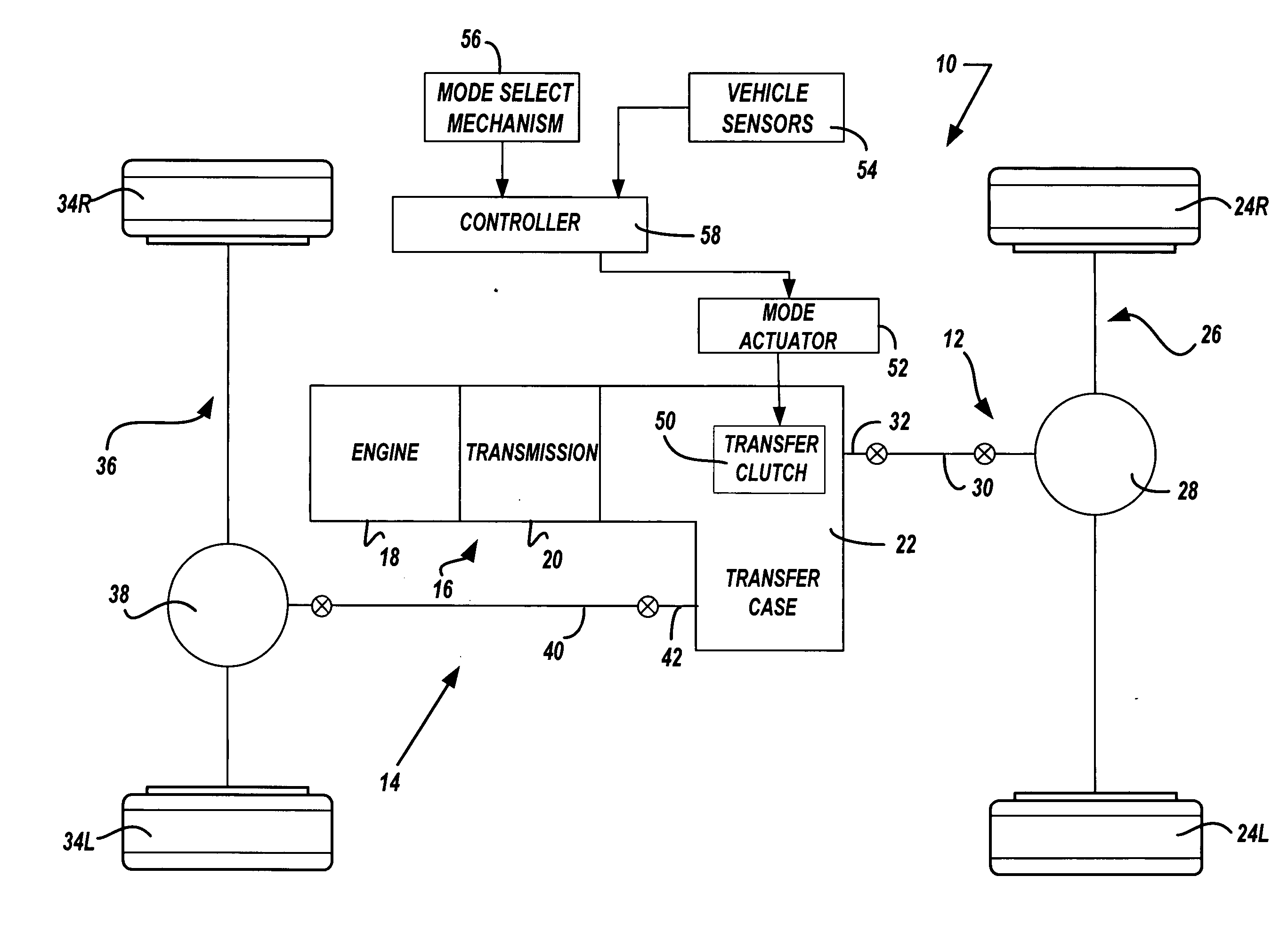 Torque vectoring device having an electric motor/brake actuator and friction clutch