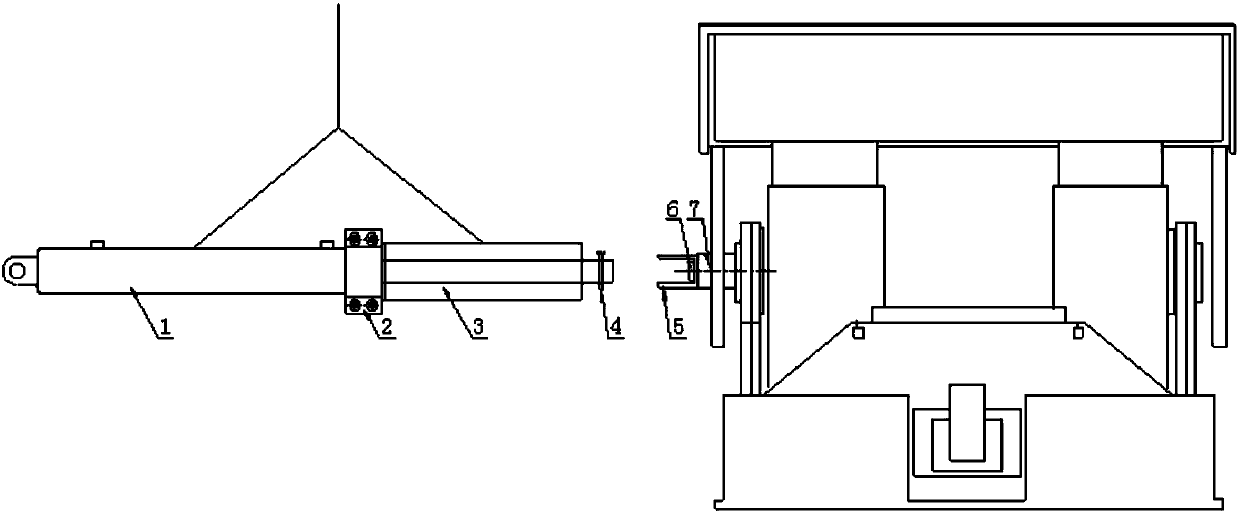 Hydraulic pin pulling device and pin pulling method adopting same