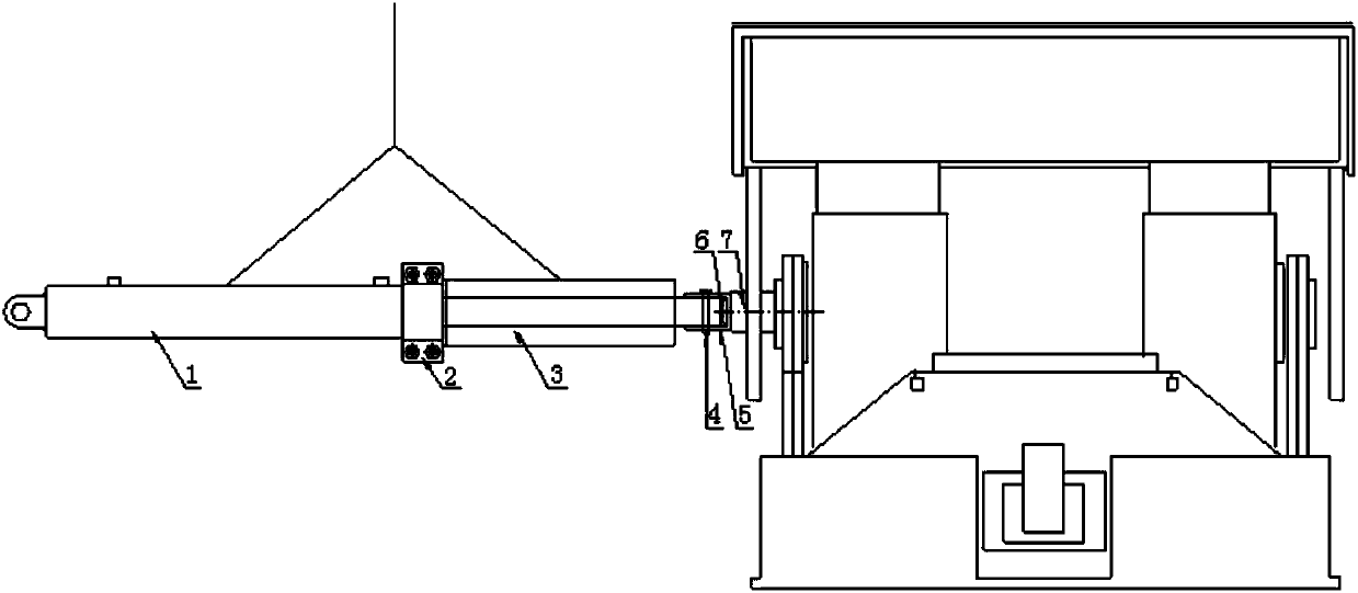 Hydraulic pin pulling device and pin pulling method adopting same