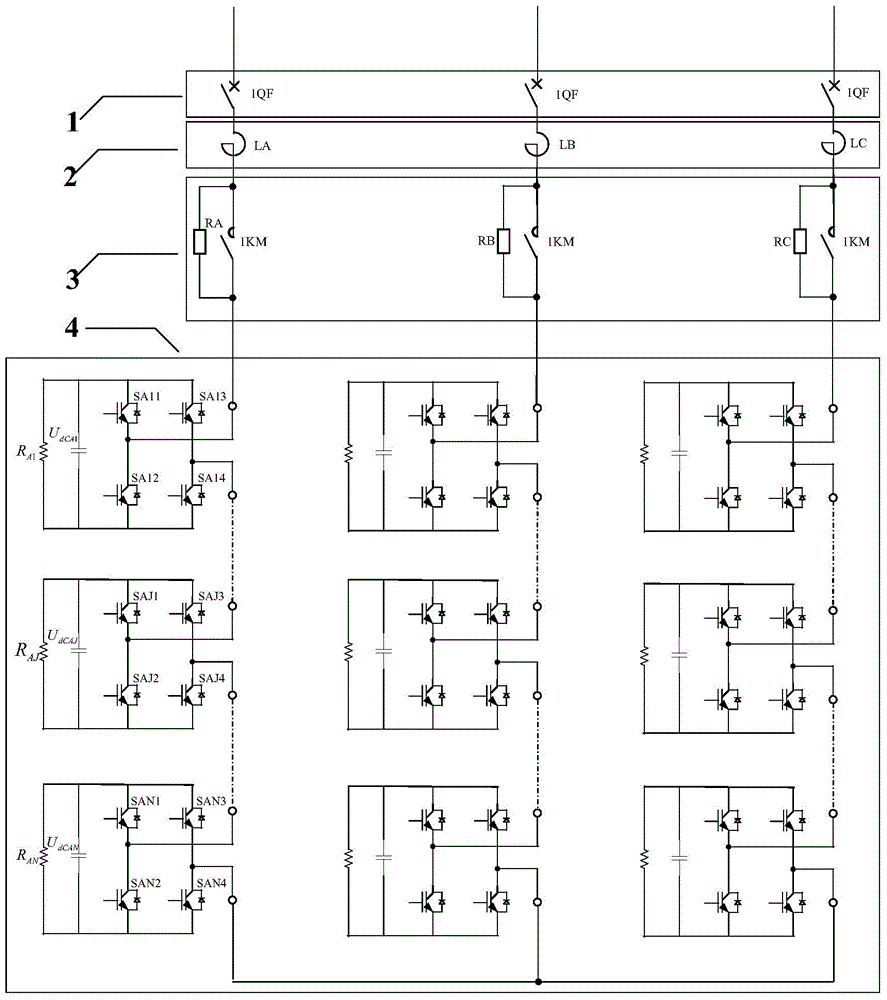 A self-excited soft start method for chain-type converter valve