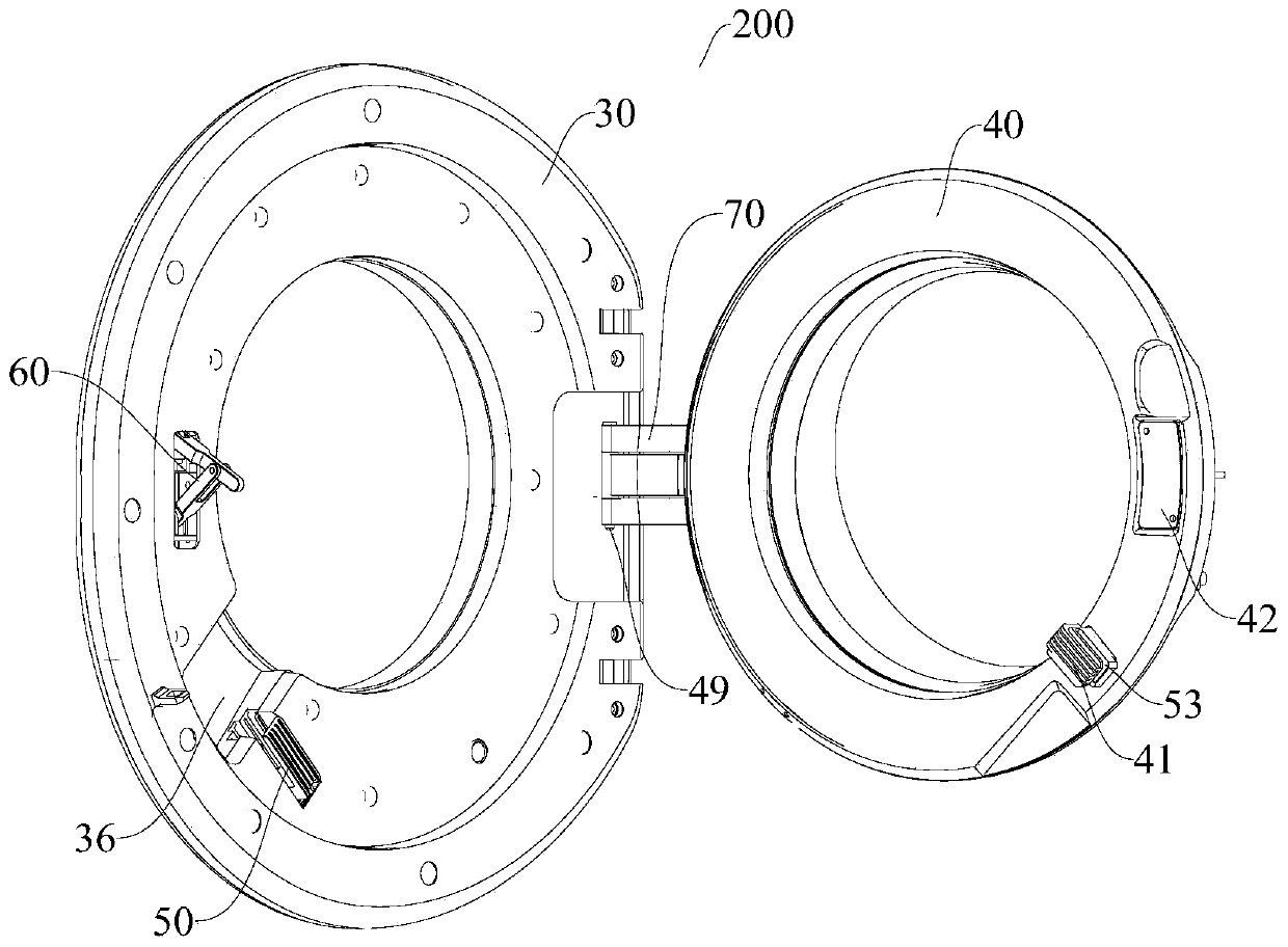 Clothes treatment equipment and door component thereof