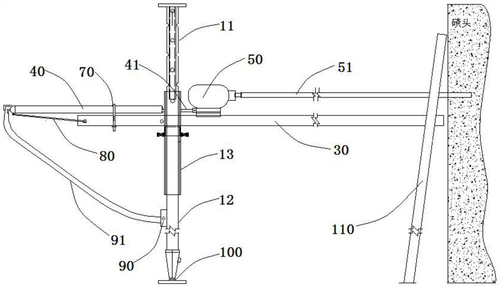 Outburst prevention drilling machine boosting device