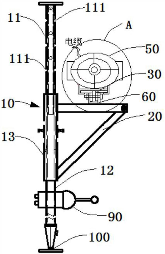 Outburst prevention drilling machine boosting device