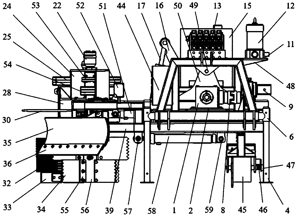 Combined type grape vine cold-proof soil clearing machine based on automatic leveling system