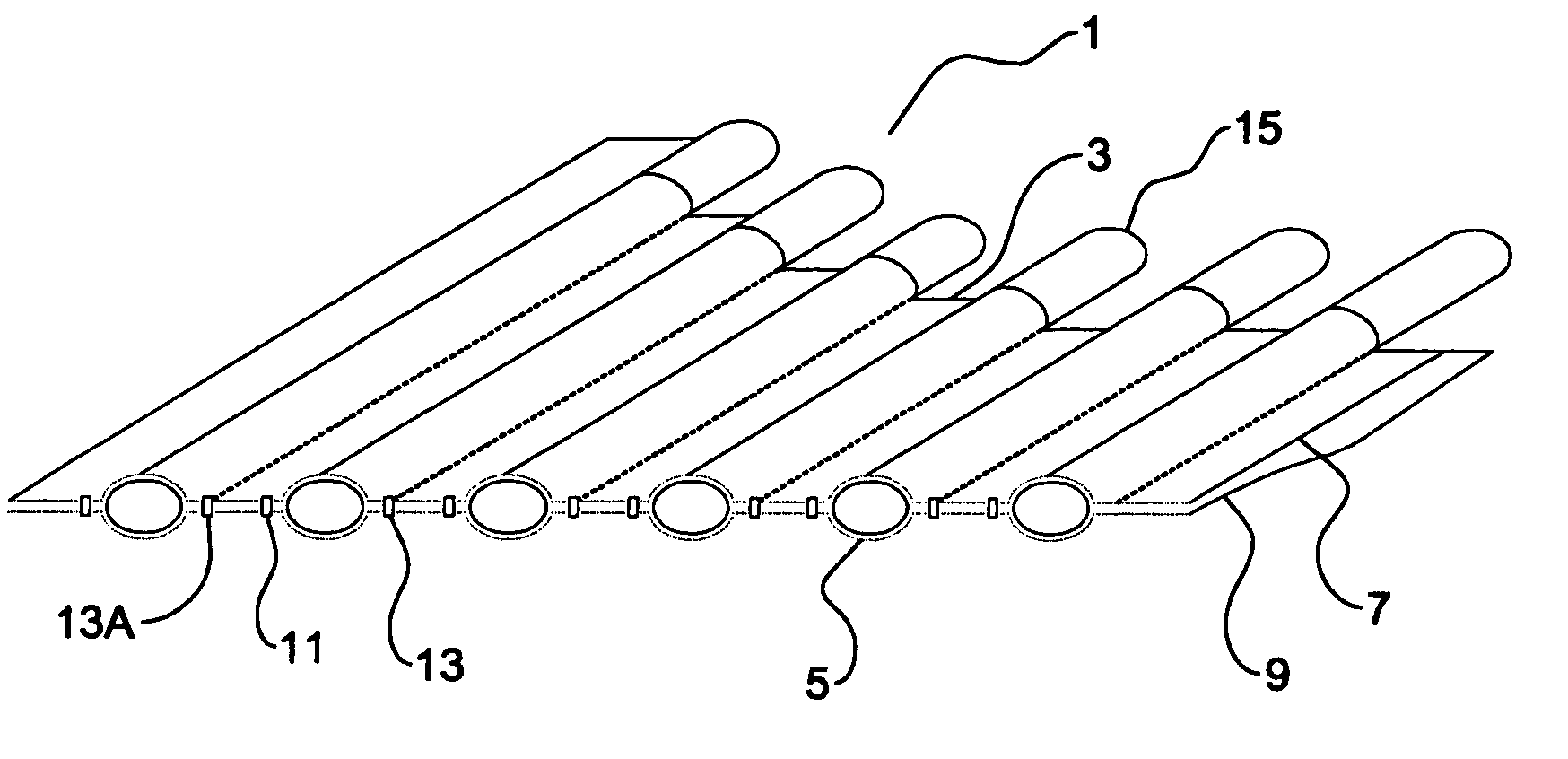 Roll-up mat for roadways and the like