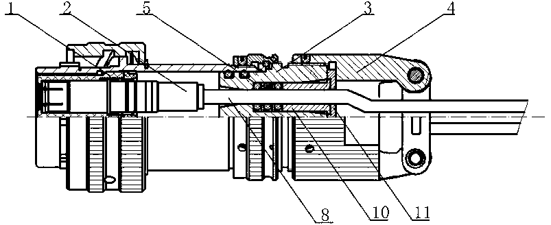 High-sealing-performance connector used for being connected with fluoroplastic wire