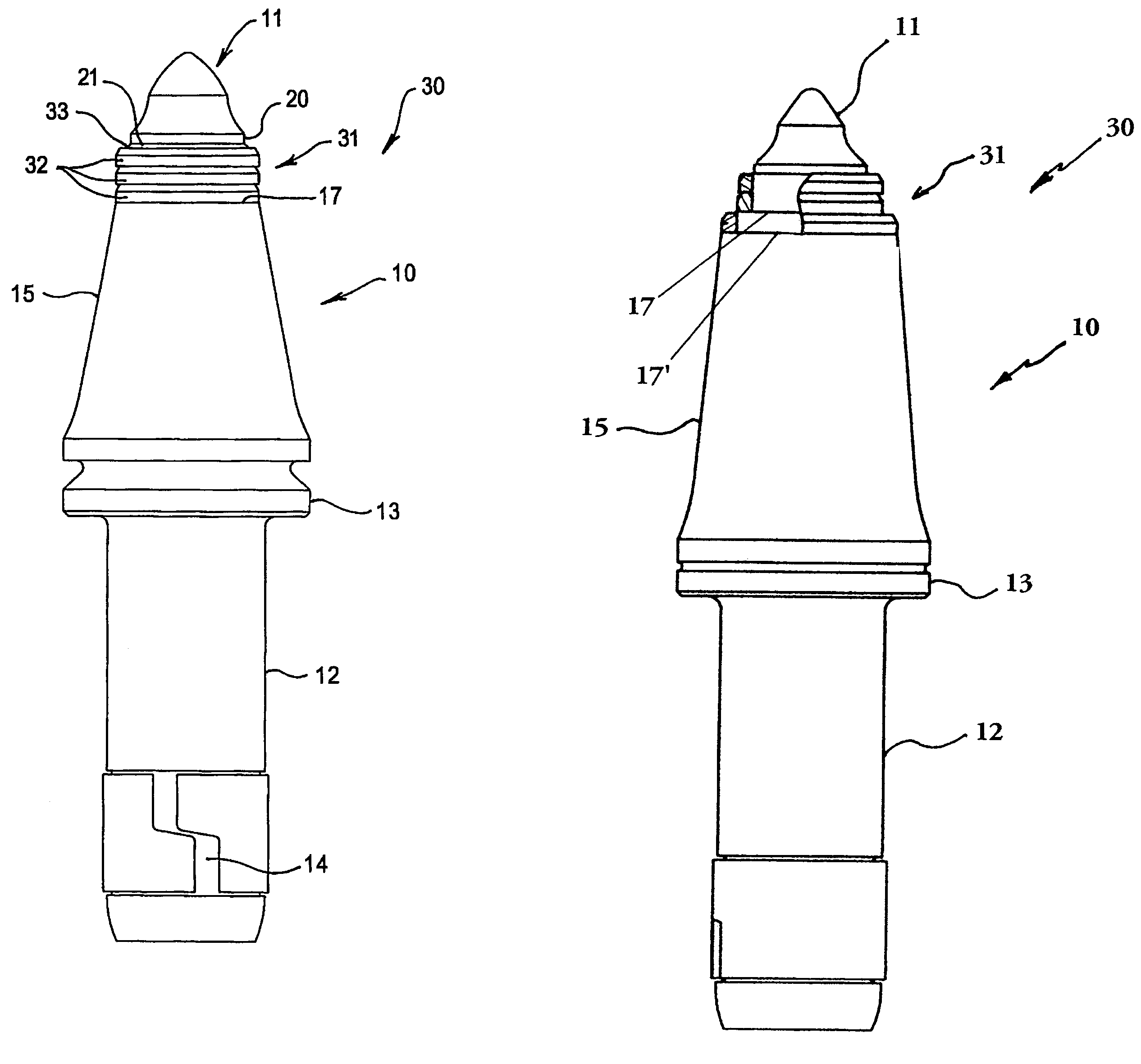 Rotary cutting bit having spark suppression sleeve