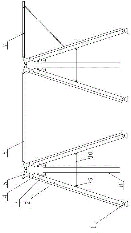 Instation hot-line work combined insulation ladder