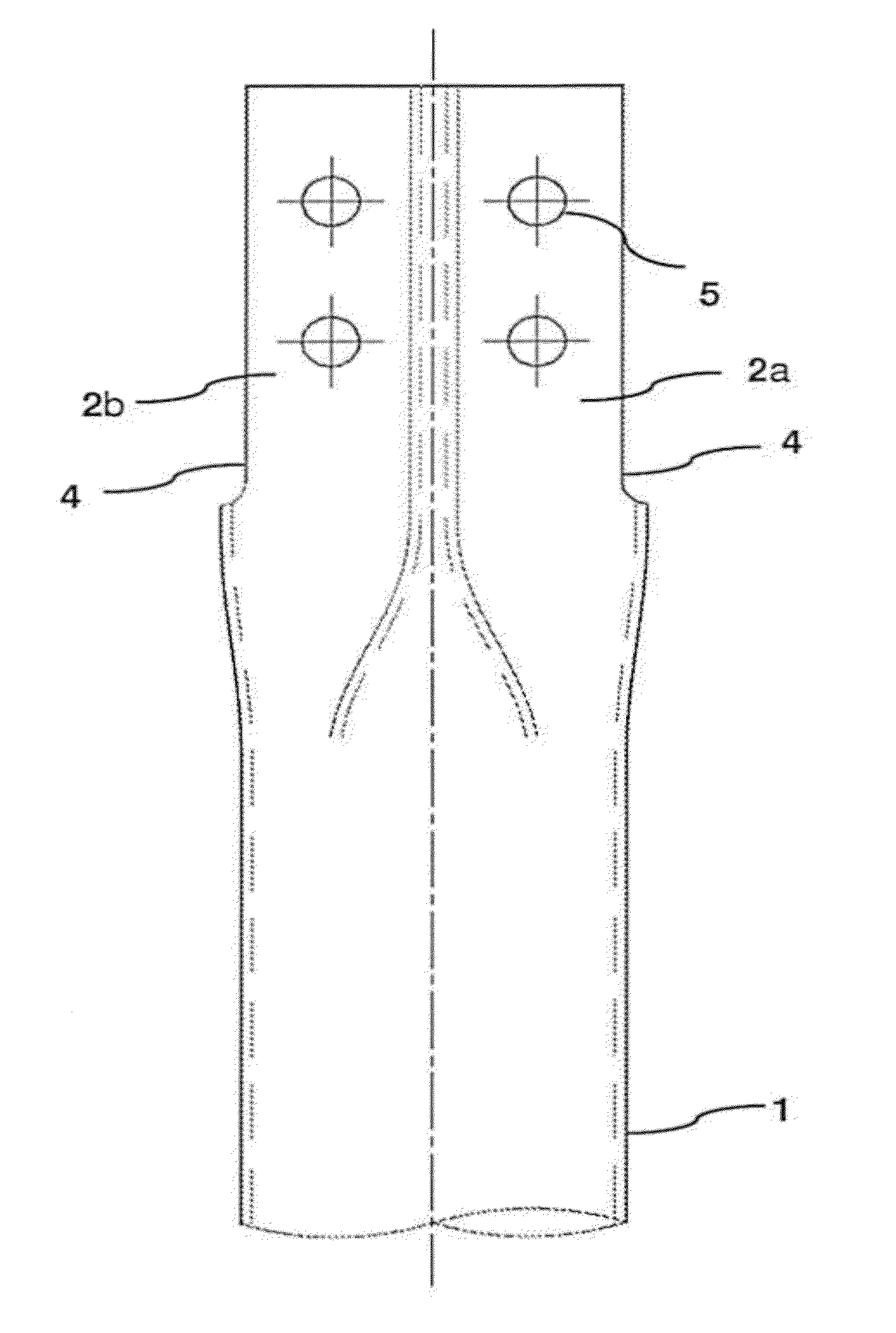 Direct connection between a tube and a flat element