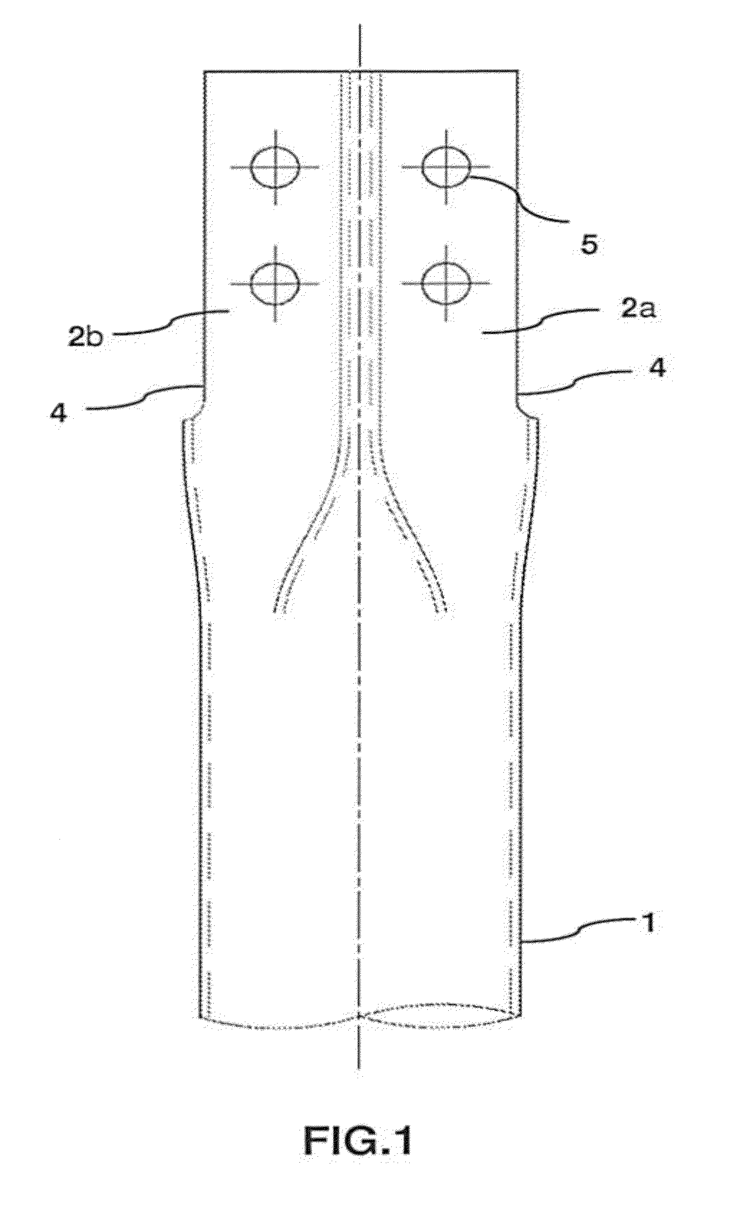 Direct connection between a tube and a flat element