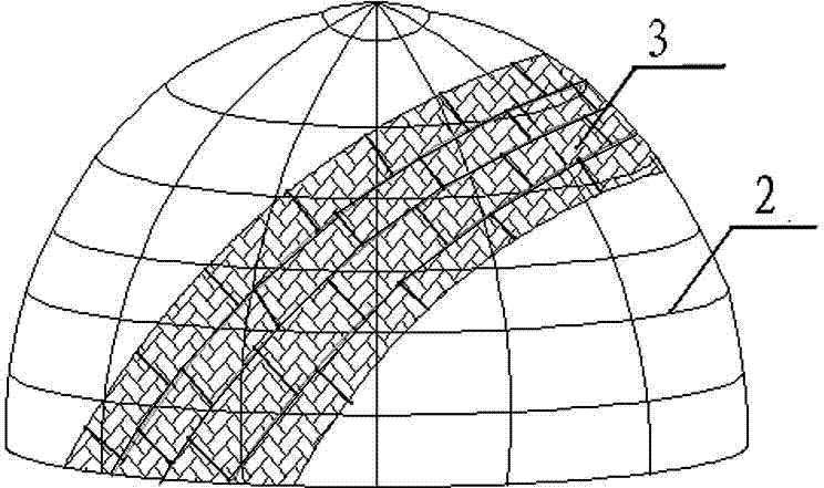 Construction method for support mould with large-curvature spherical concrete structure