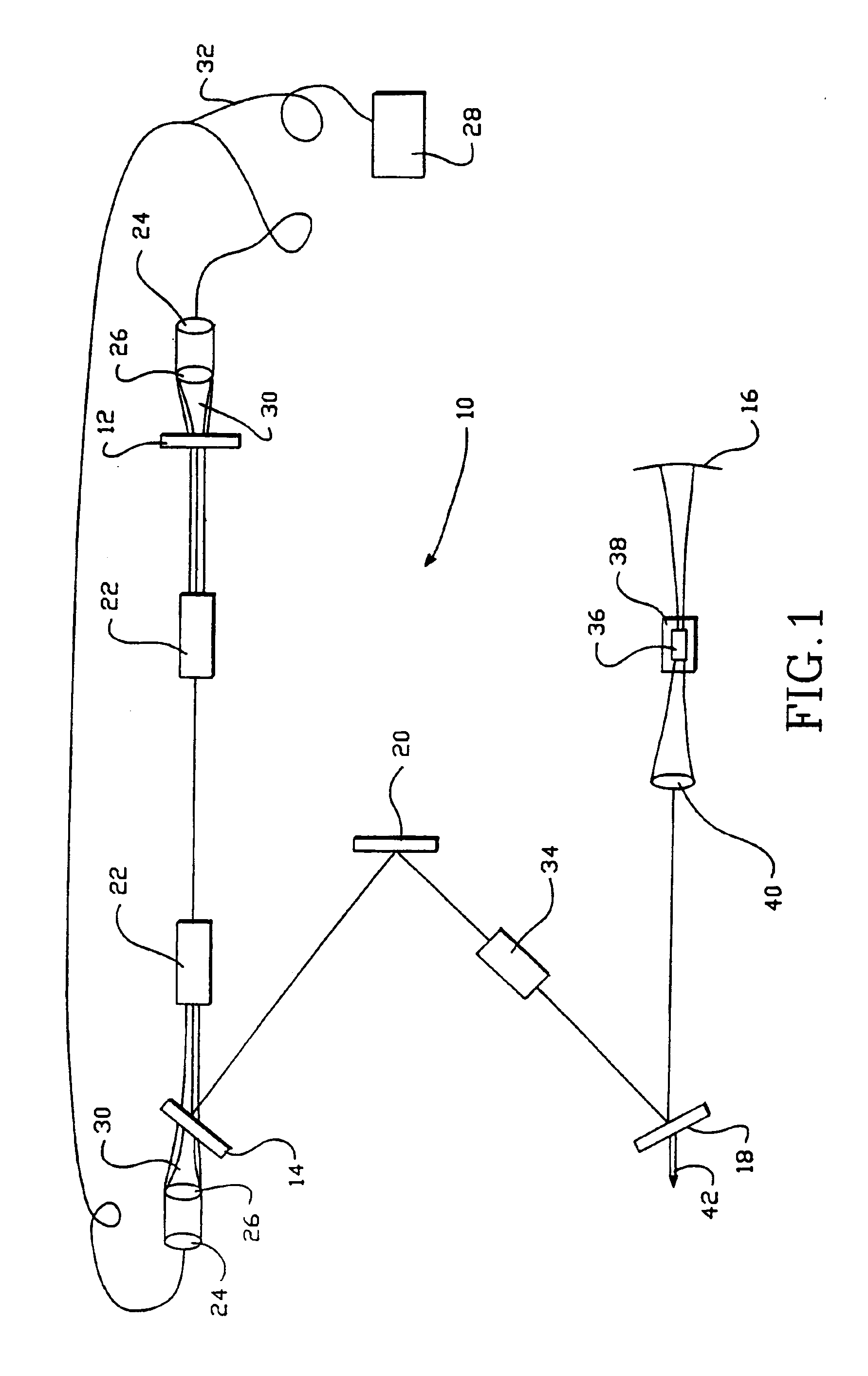 Diode pumped, multi axial mode intracavity doubled laser