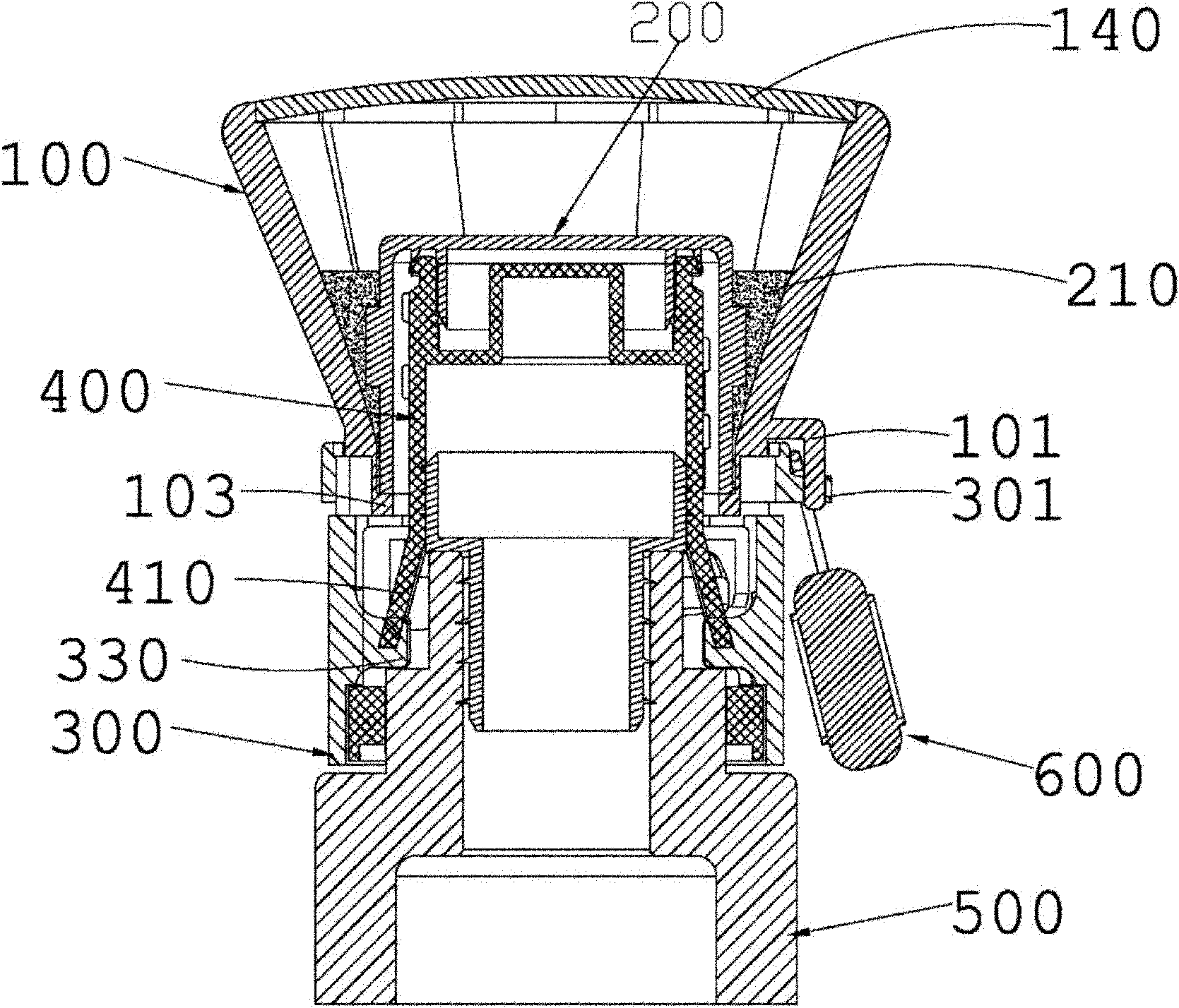 Counterfeiting method of bottle cover, bottle cover and packaging container bottle comprising bottle cover