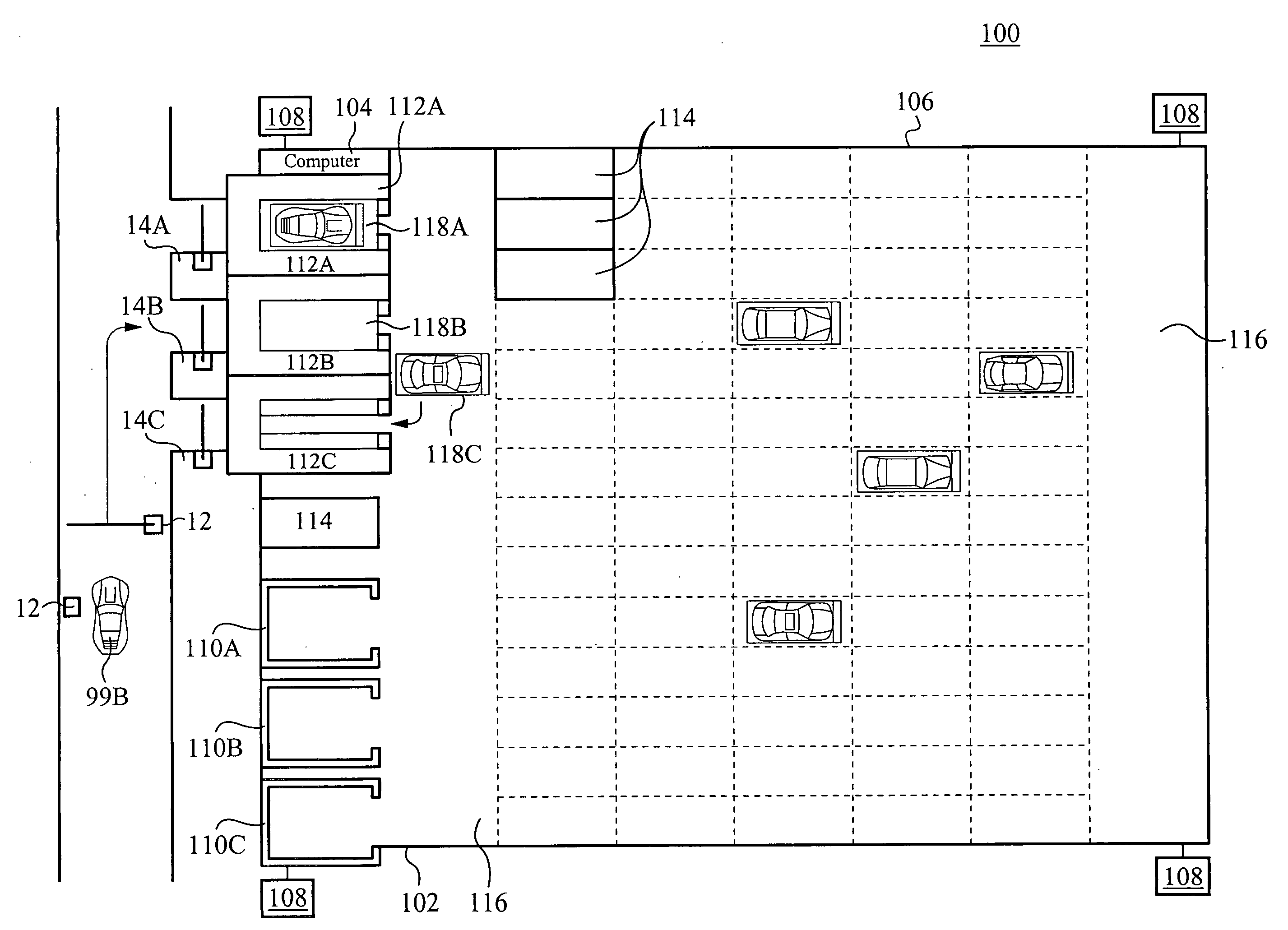 Method and system for automatically parking vehicles