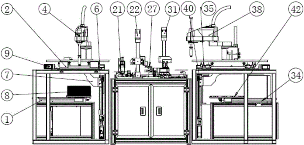 Full-automatic visual inspection system for screen defects