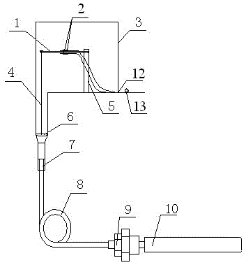 A gas pressure type optical fiber Bragg grating temperature sensor and its application method