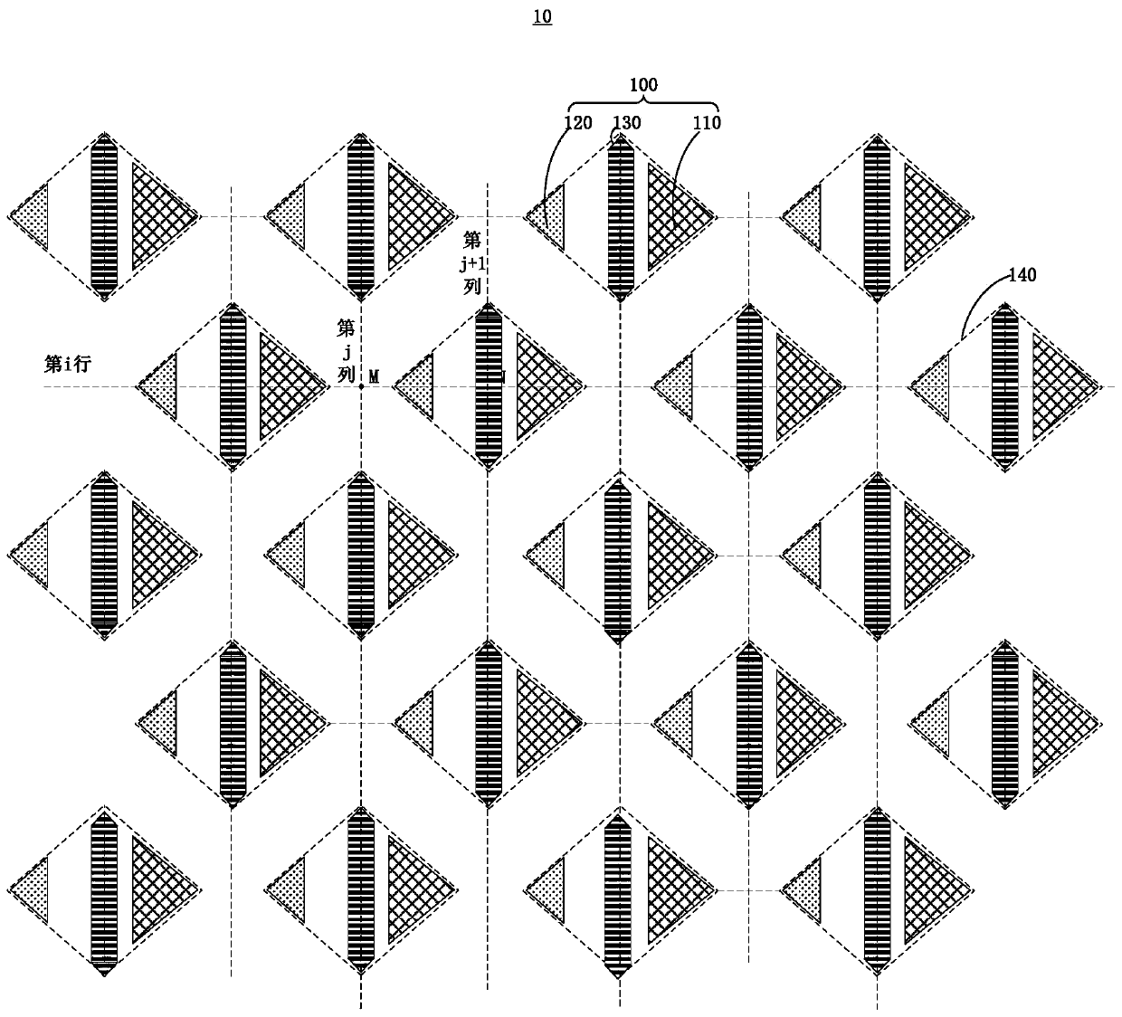 Pixel arrangement structure and display panel