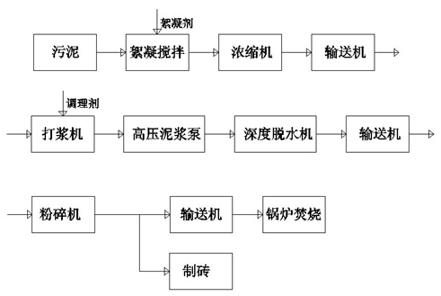 Deep sludge dewatering process