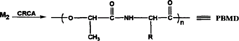 Catalyzing synthesis of polylactide and polyserine morphodilone from carboxylic acid creatinine guanidine