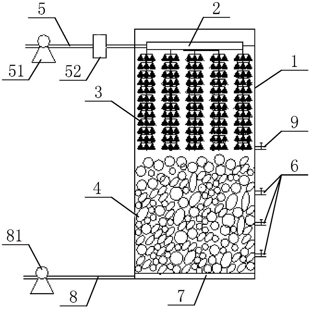 Biological denitrification device