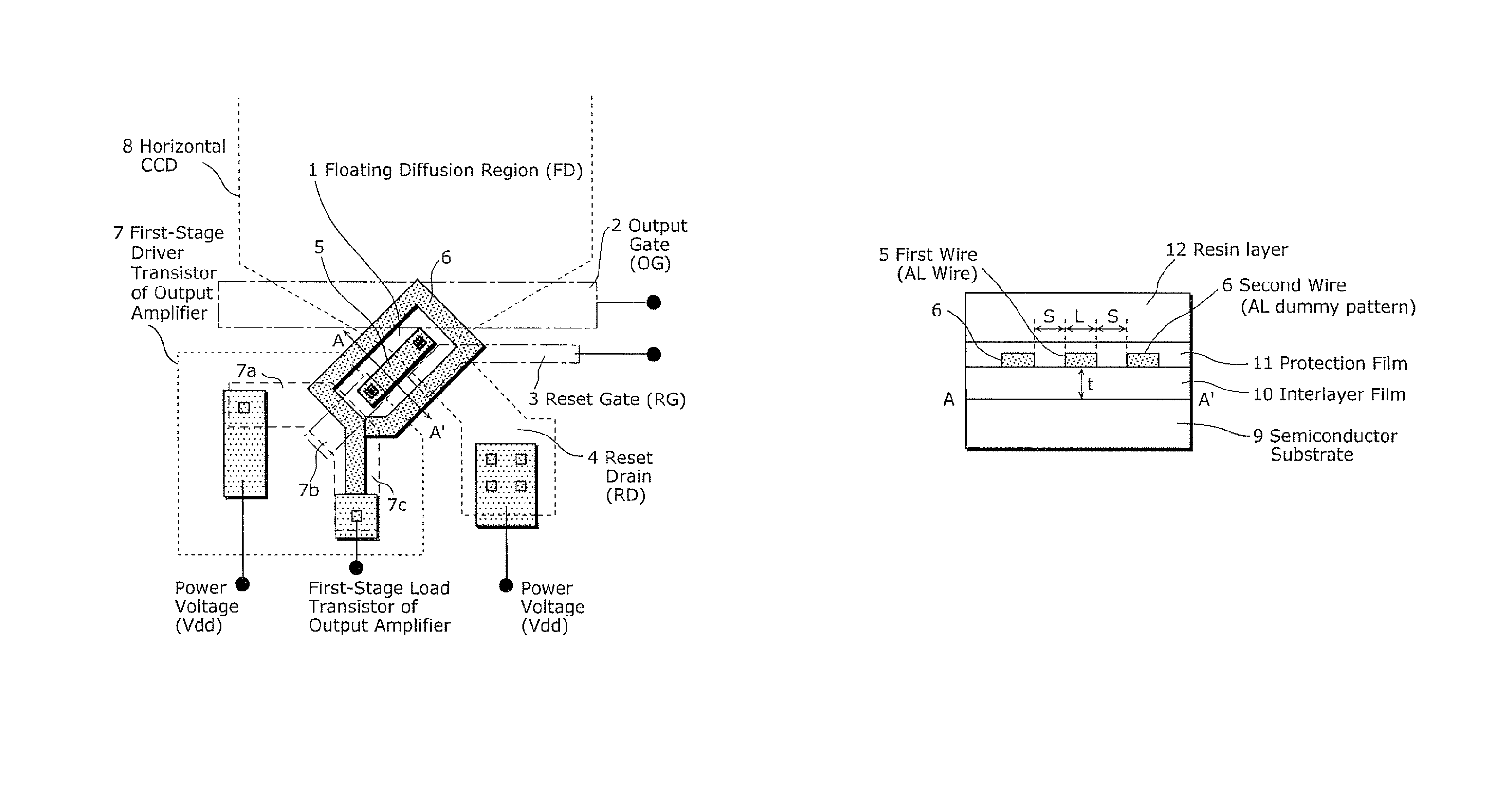 Solid-state imaging device, signal charge detection device, and camera