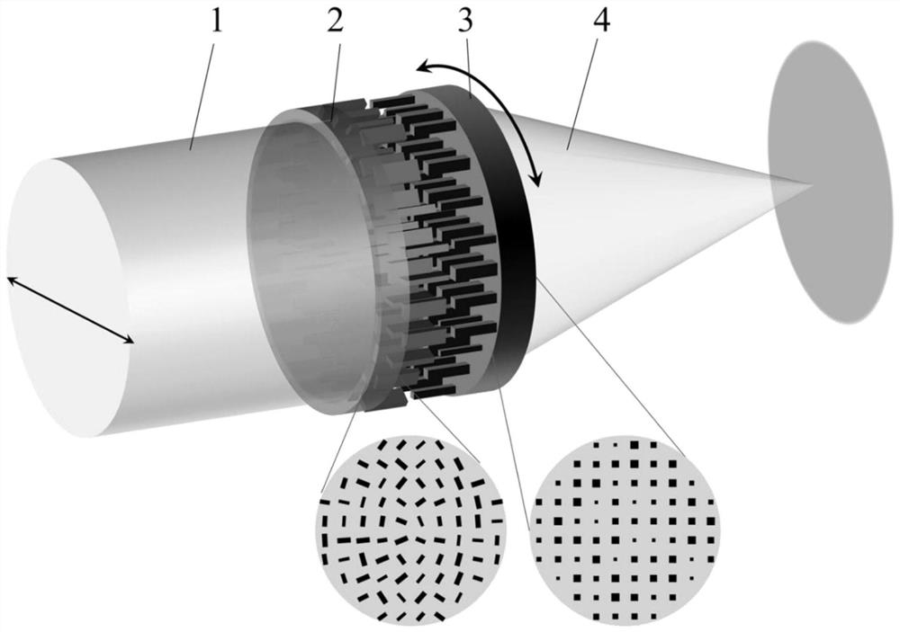 Continuous zoom lens for generating cylindrical vector light beam and design method thereof