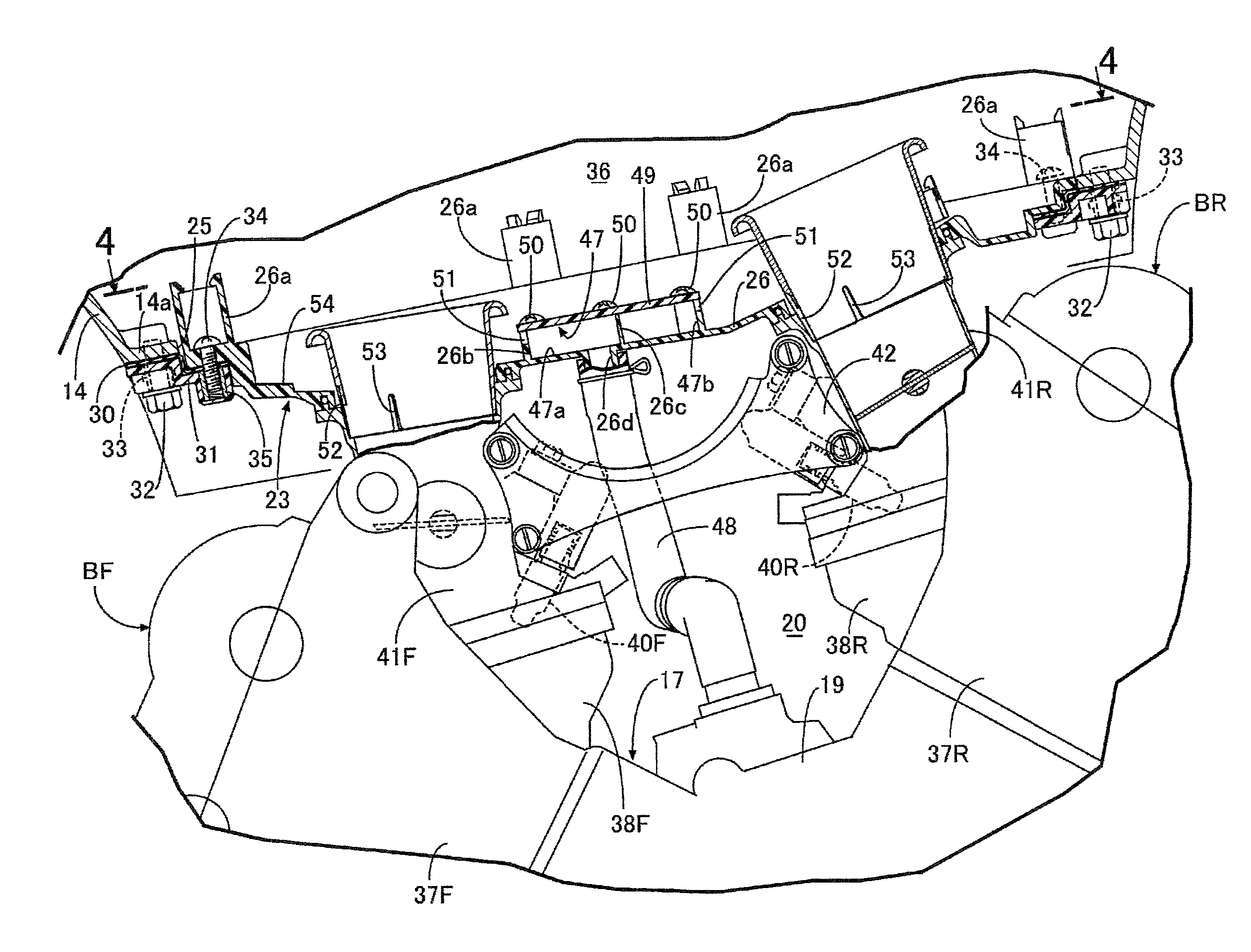 Breather apparatus for internal combustion engine for vehicle