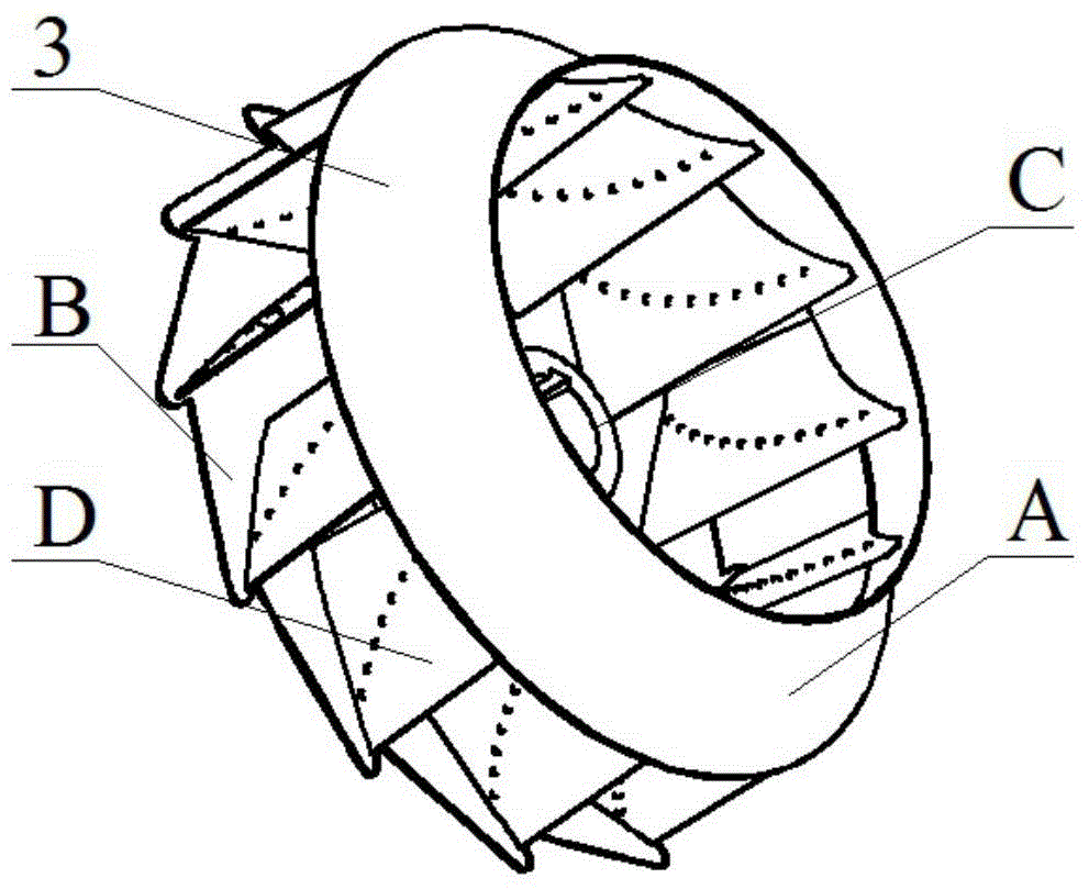 Double impeller for centrifugal fan