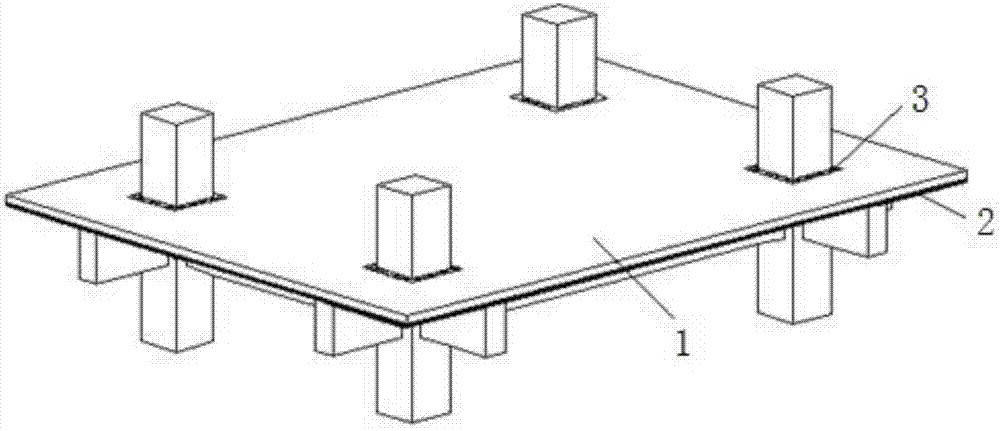 System for achieving structural shock absorption through floor slippage