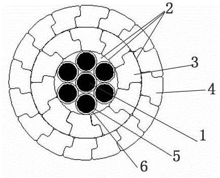 Corrosion-resistant self-damping energy-saving aluminum conductor steel reinforced