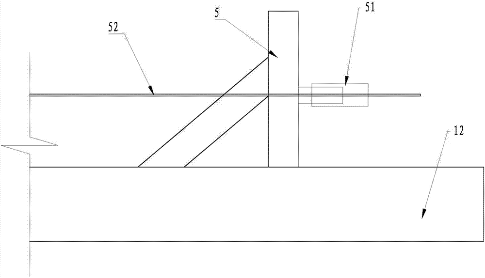 Transverse overall movement device for support and construction method thereof