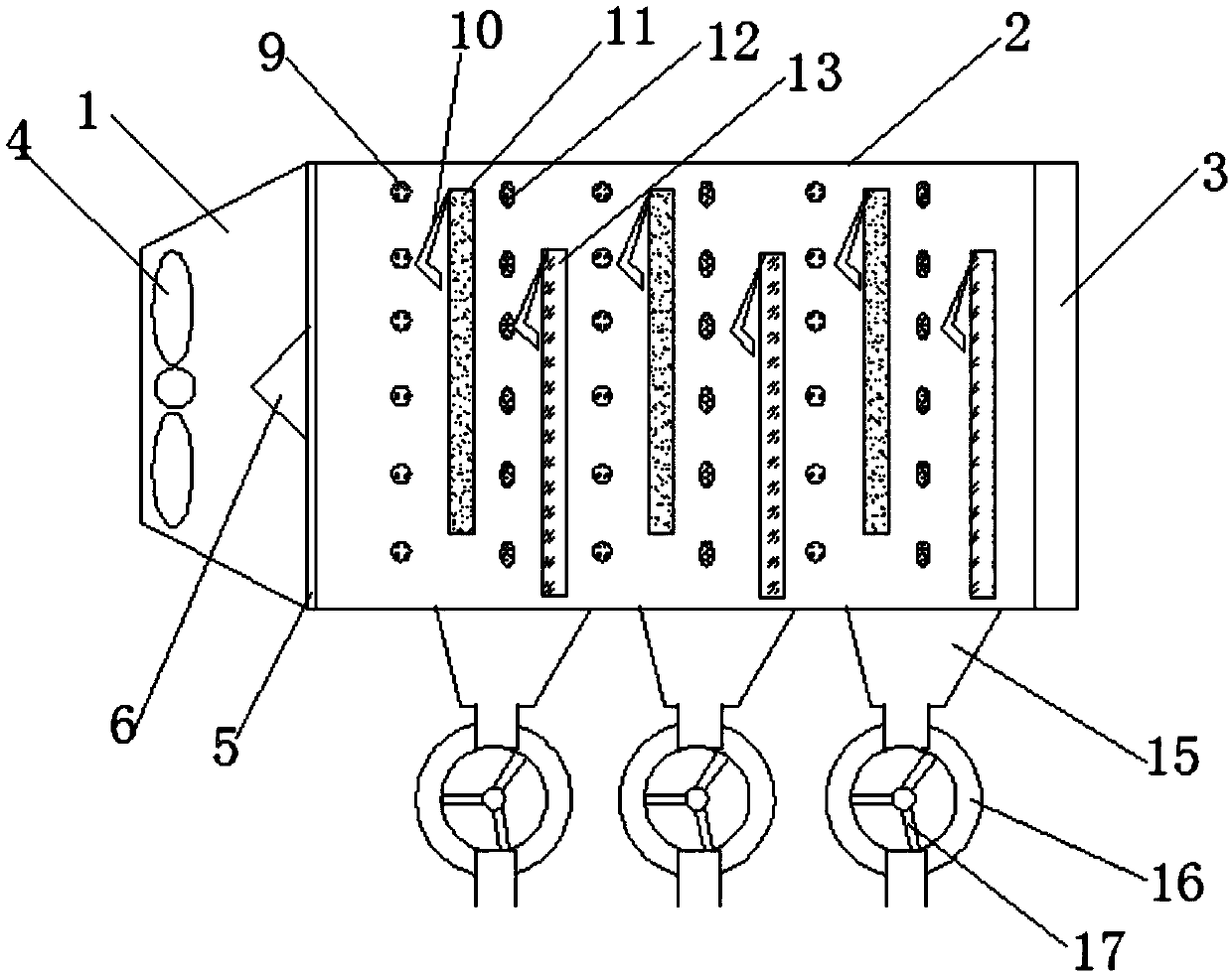 Multi-direction air dust removal electronic device