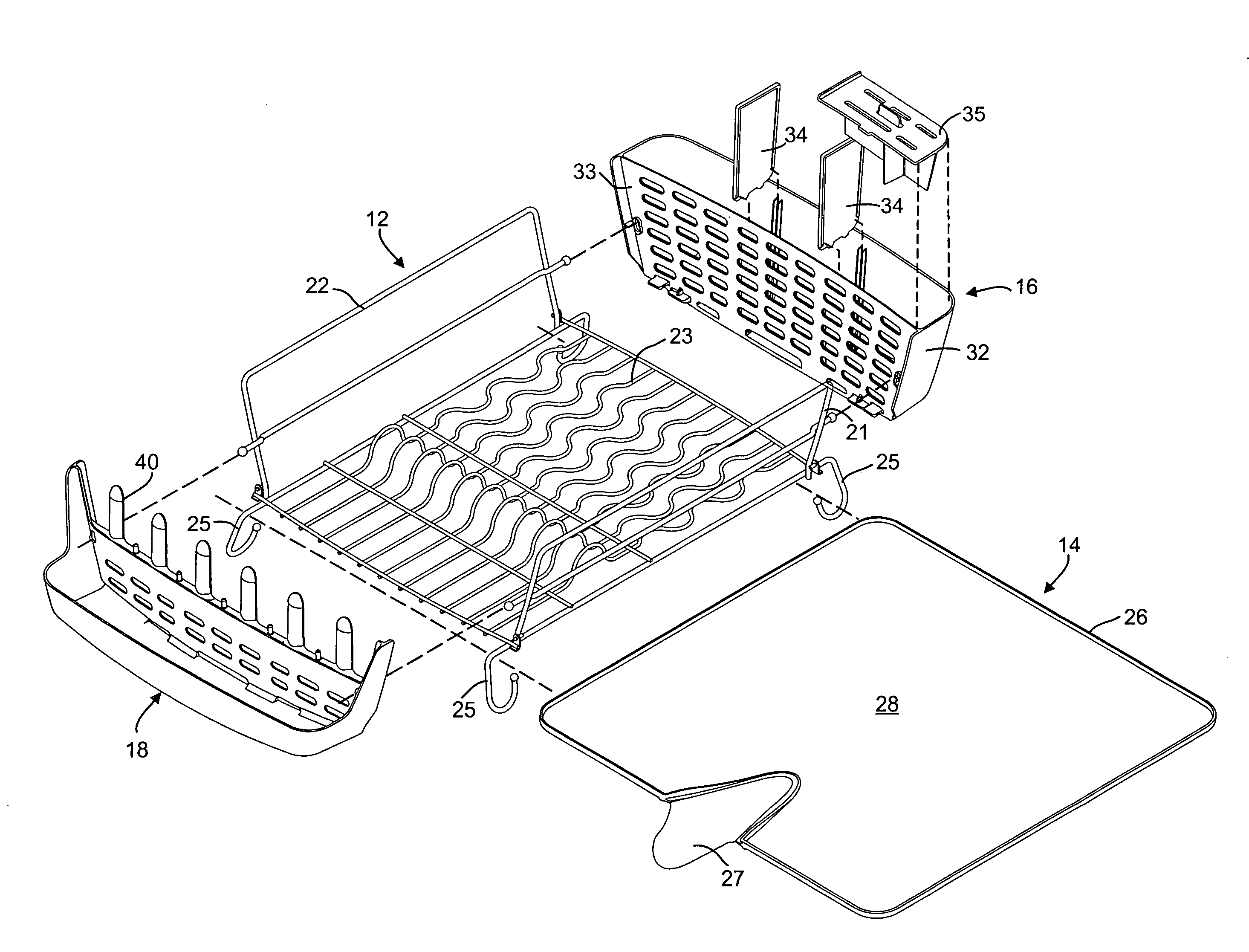 Drying storage rack