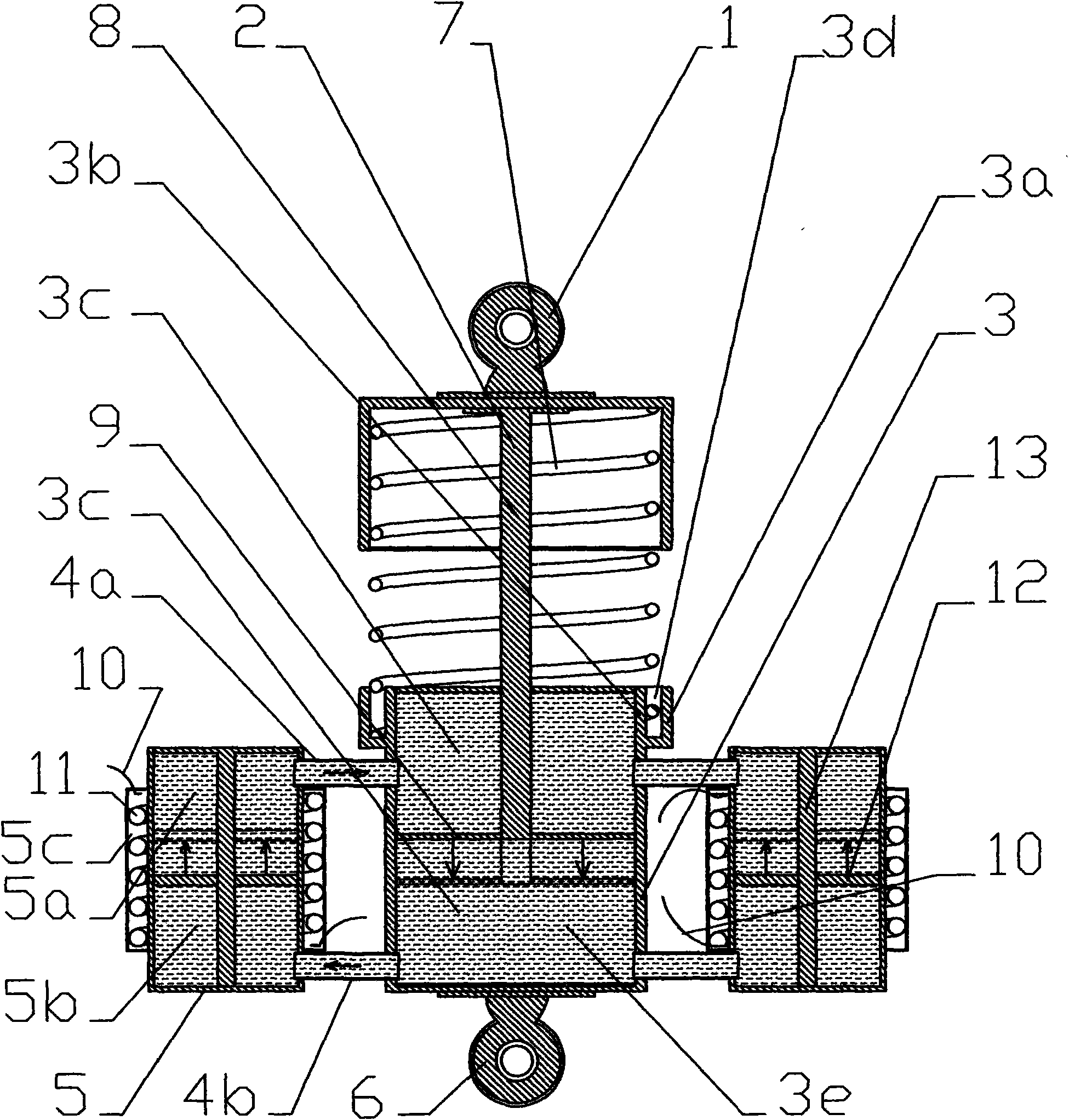 Fluid power-generation shock damper of electric bicycle