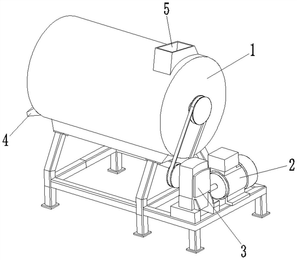 Turnover type stirring device with vibration reducing and buffering functions