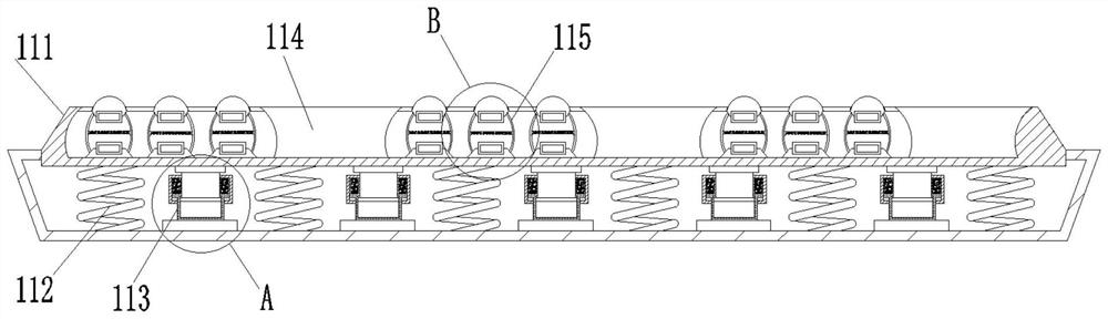 Turnover type stirring device with vibration reducing and buffering functions