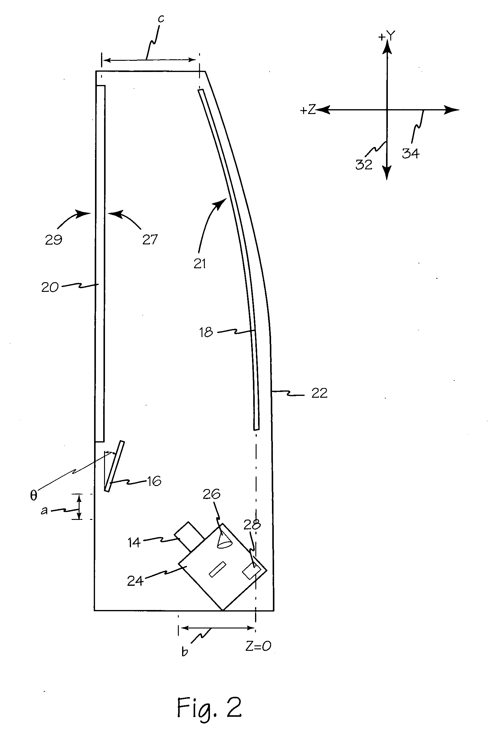 Complex mirror projection display