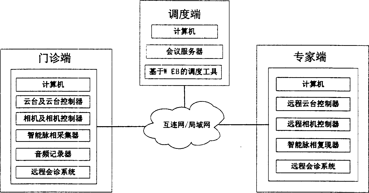 Long-range diagnostic and therapeutic system for TCM