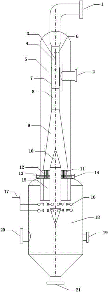 Large reactor for preparing acetylene and synthesis gas through partial oxidation of hydrocarbon