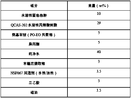 Shrub althea flower extract containing non-discolouring water-based ink and preparation method thereof