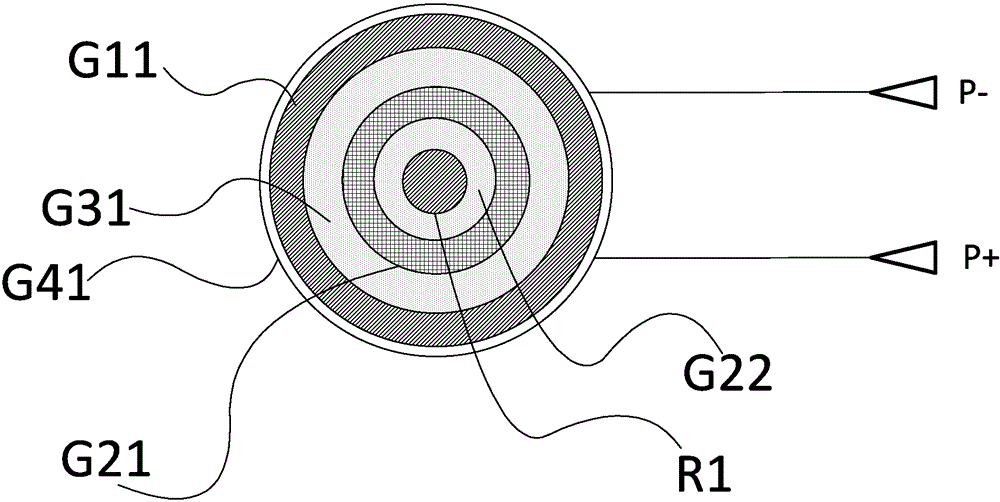 Linear dynamic resistor with gradually-increased resistance values, electronic circuit and electric system