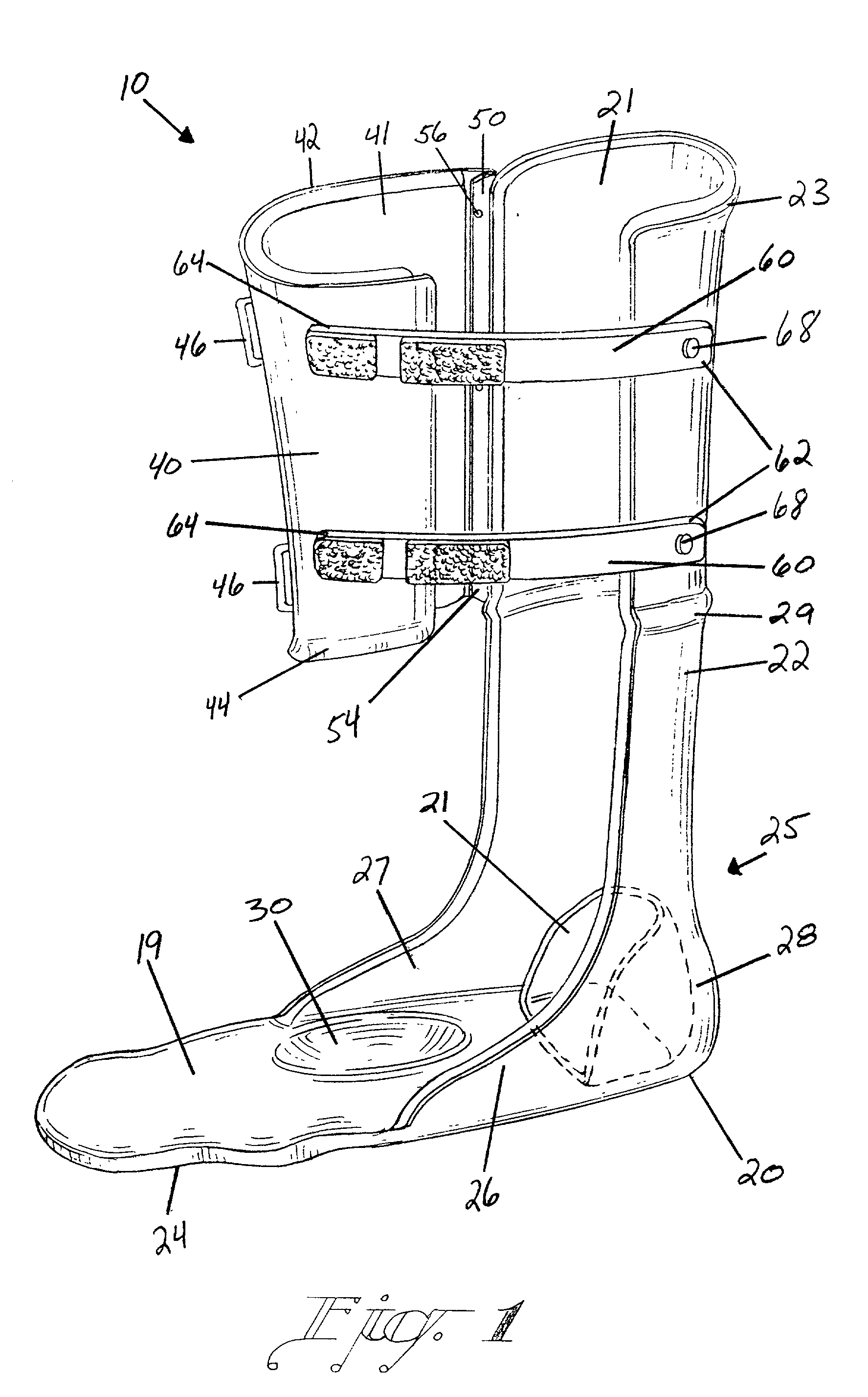 Method and apparatus for the treatment of plantar ulcers and foot deformities