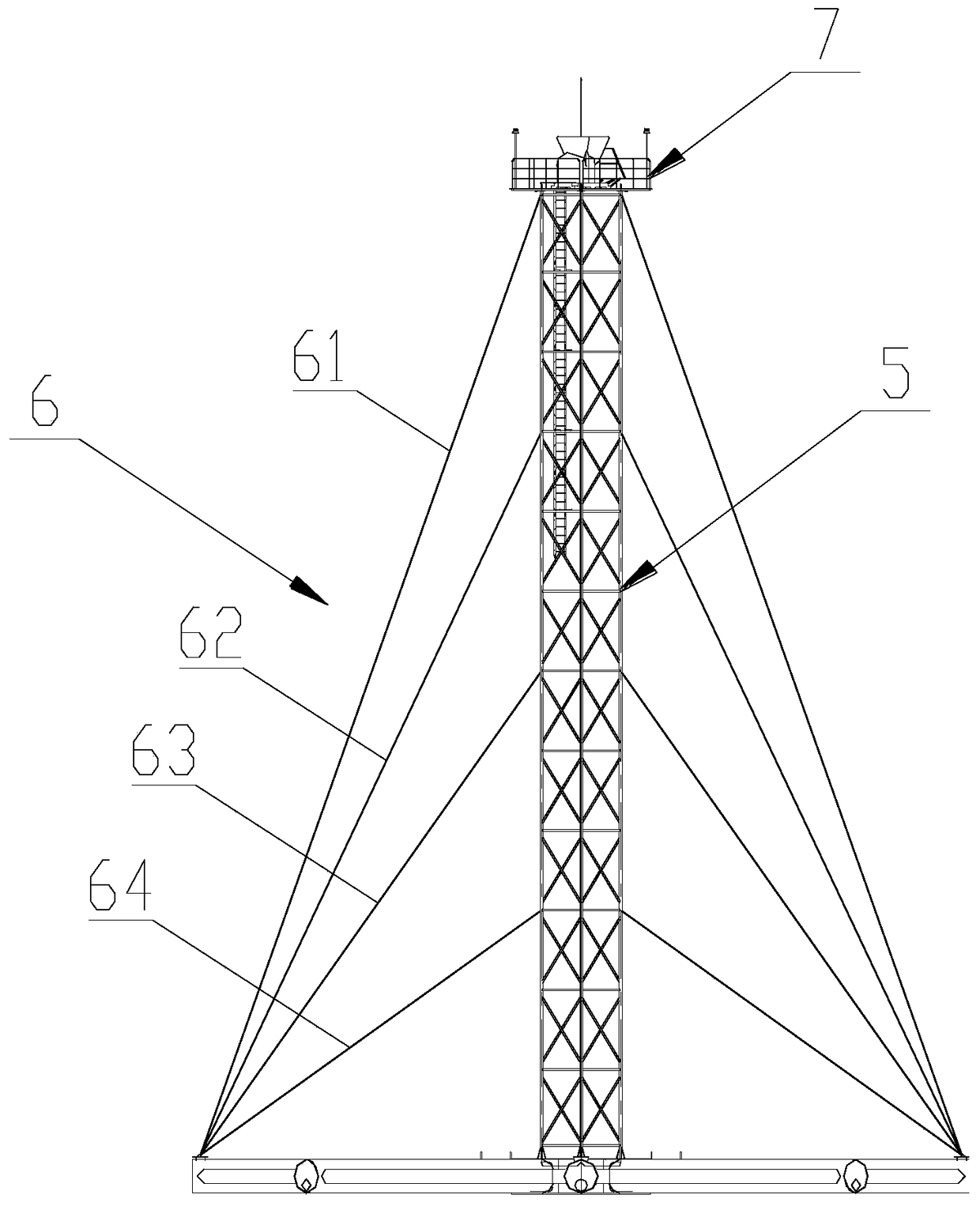 Offshore wind tower and its base