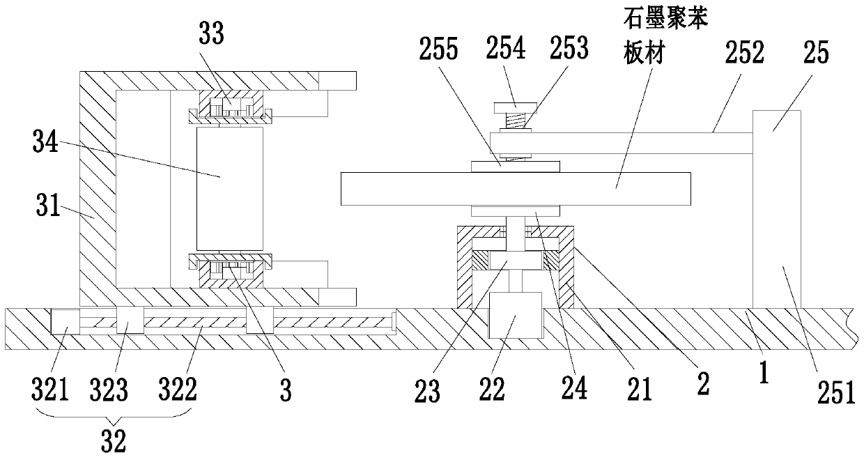 Secondary molding processing device and secondary processing method of graphite polyphenyl board