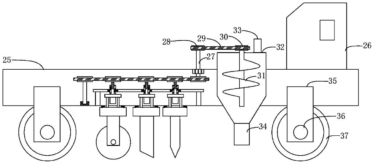 Road asphalt paving head and paving device with head