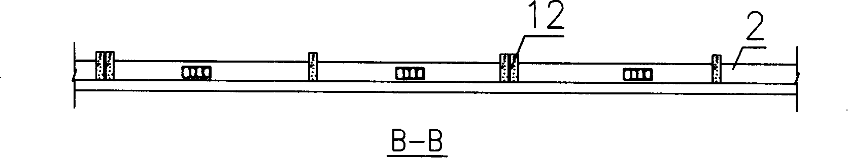 Concavo-convex concrete ridge sash stone pitching