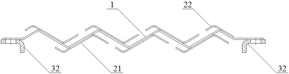 Corrugated plate assembly for dryer of ACP1000 nuclear power vapor generator